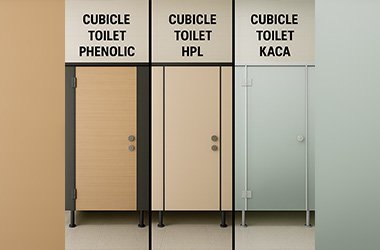 perbedaan cubicle toilet pvc,cubicle toilet phenolic,cubicle toilet kaca