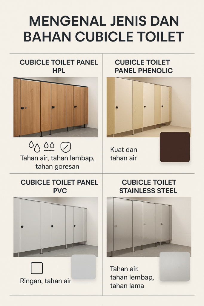 jenis-jenis cubicle toilet